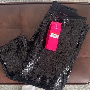 Commando Black Sequin leggings size XS